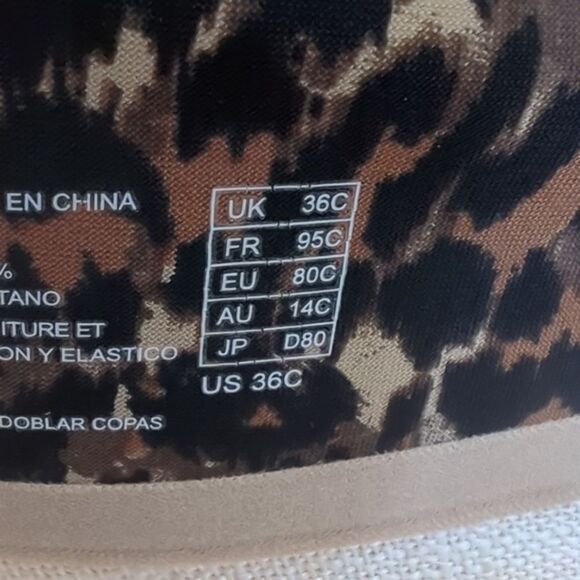 b.tempt'd by Wacoal Sz 36C  Push-Up Convertible Bra 958287 Leopard print - Picture 5 of 6